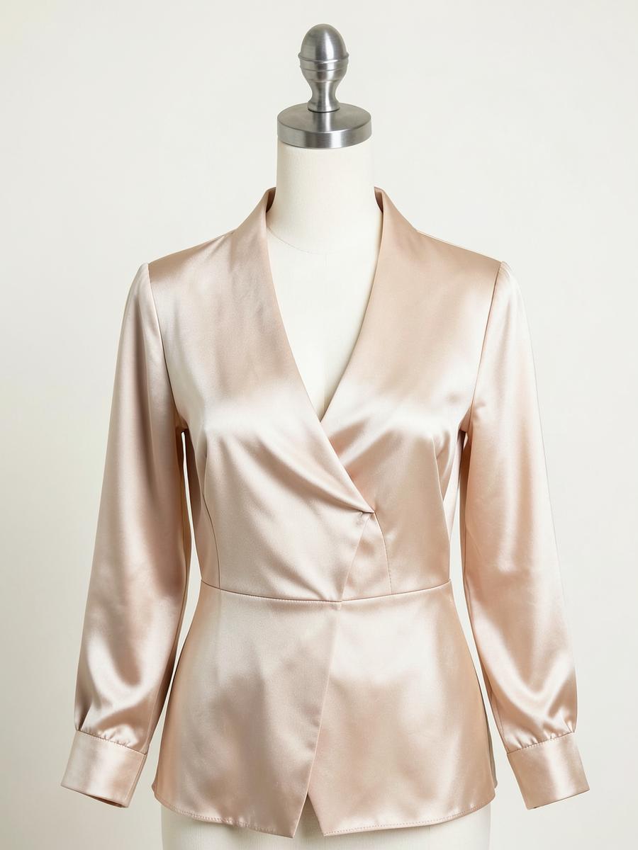 Champagne Silk Blouse